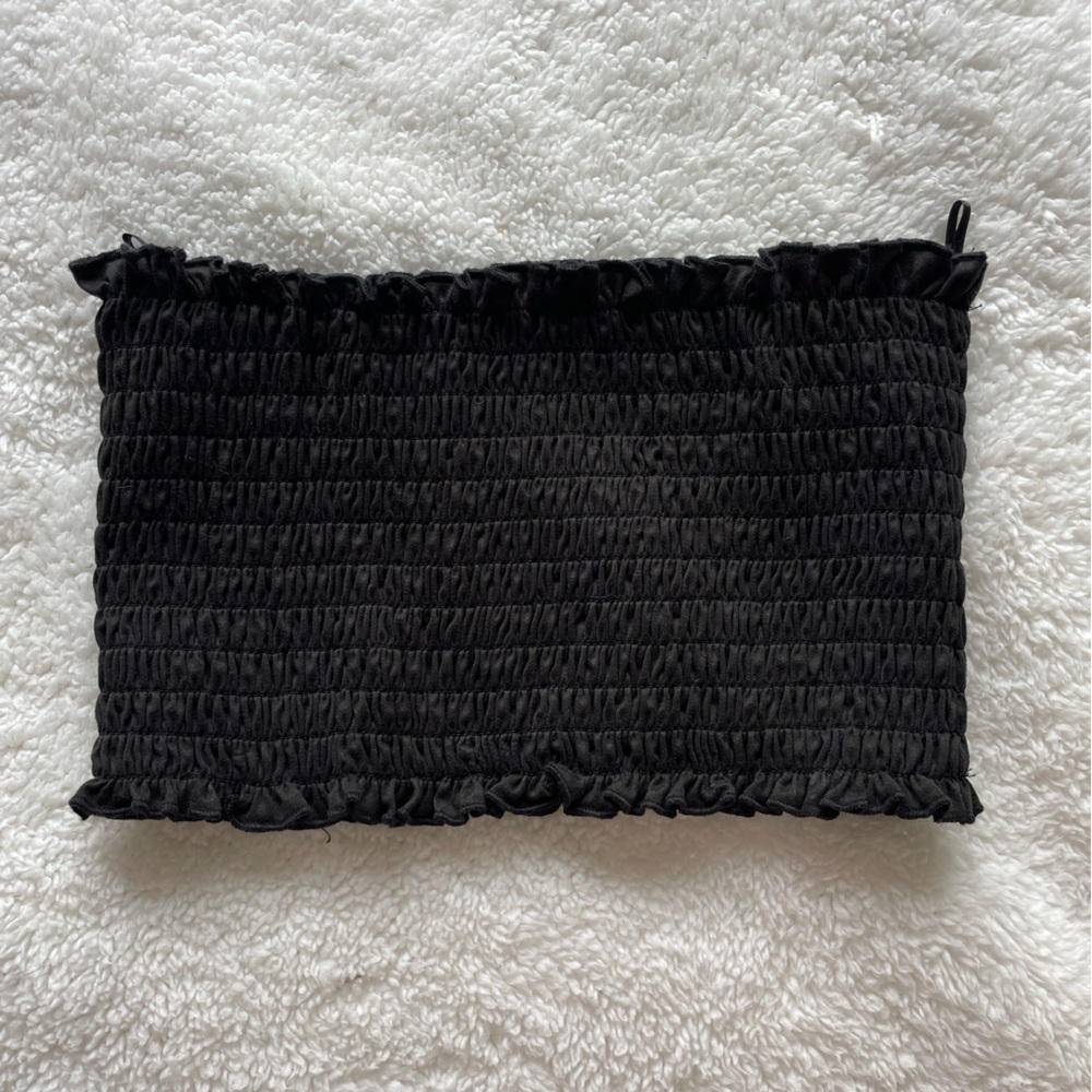 BLACK TUBE TOP - MEDIUM